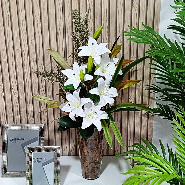 Arranjo Iris de Lirio Branco