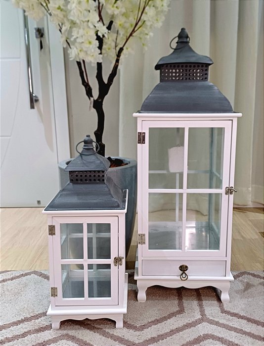 Kit lanterna Decorativa Casinha com 2