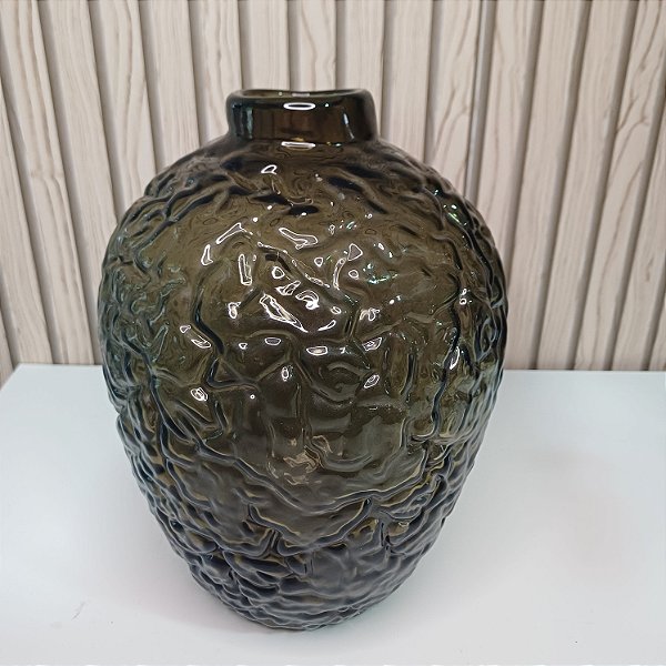 Vaso Orgânico Fumê 28cm