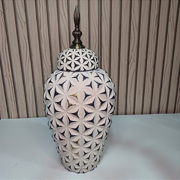 Potiche Ceramica Creme 36cm