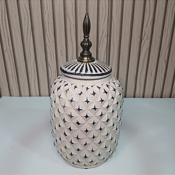 Potiche Ceramica Creme 31cm