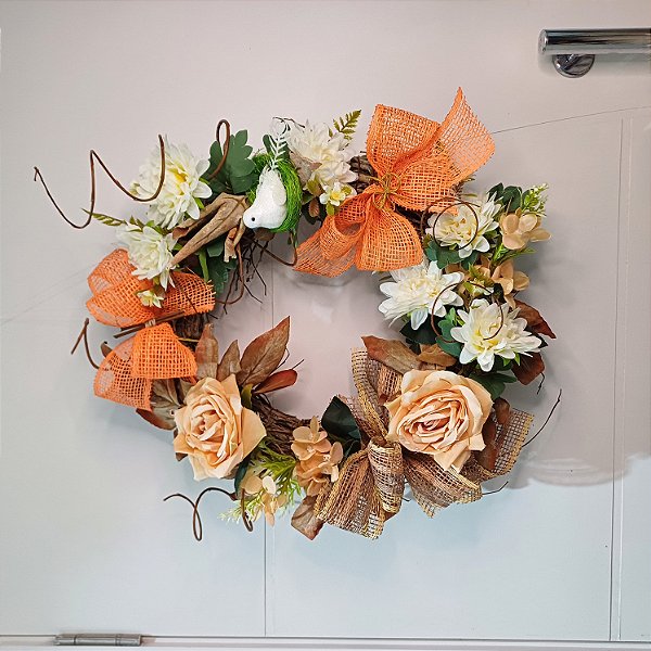 Guirlanda Decorativa Rosas Nude