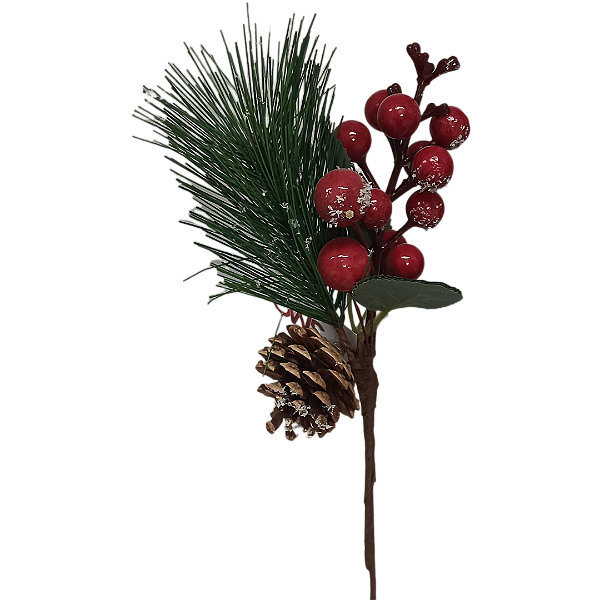 Enfeite Natalino Pic vermelho 21cm