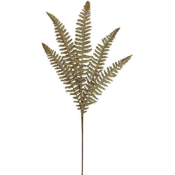 Enfeite Natalino Samambaia com gliter 80cm