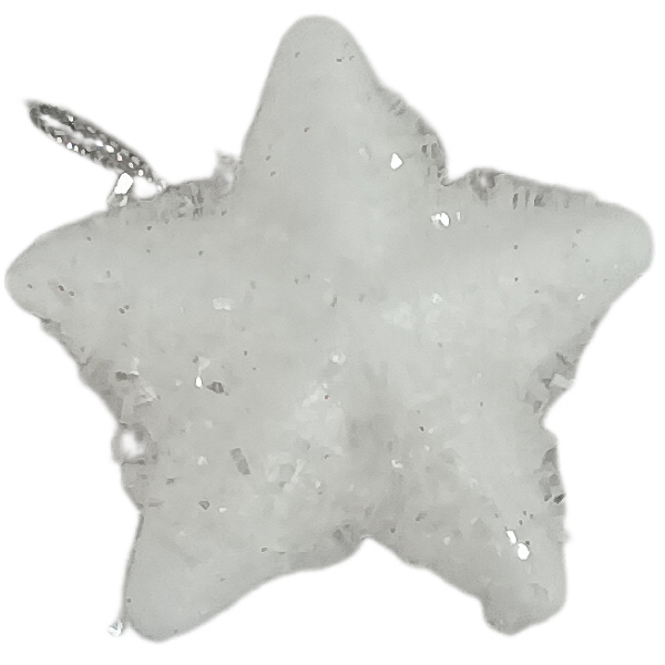 Estrela de Natal 6cm Branca - 6 und