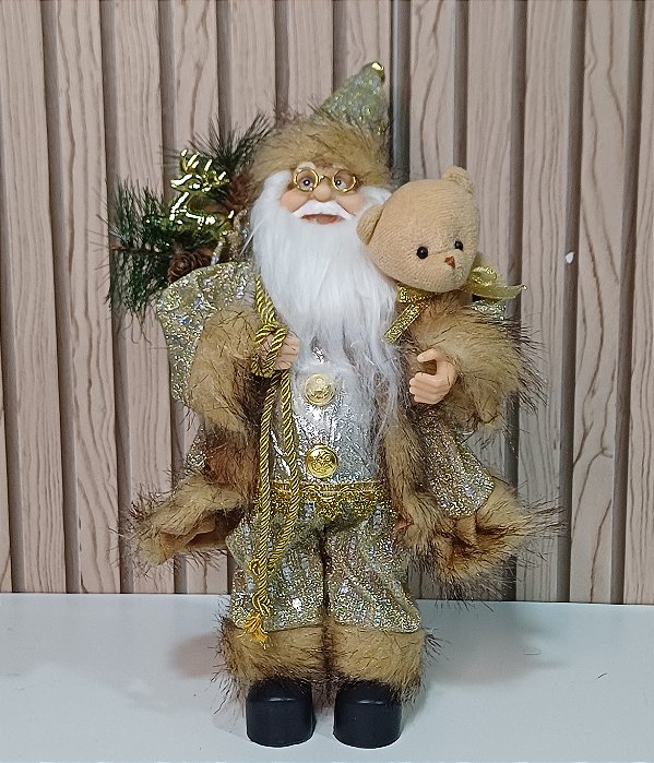 Papai Noel 30cm Dourado