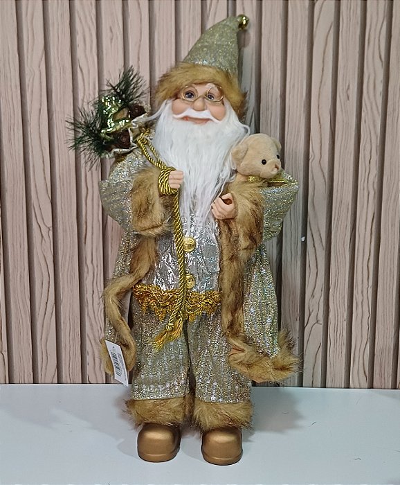 Papai Noel 45cm Dourado
