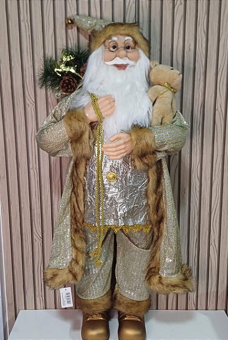 Papai Noel 90cm Dourado