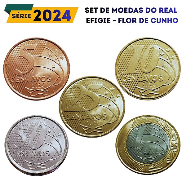 Set de moedas do Real 2024 Efigie - Completo - FC