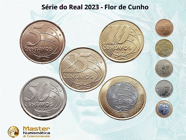 Set de moedas do Real 2023 - Completo - FC