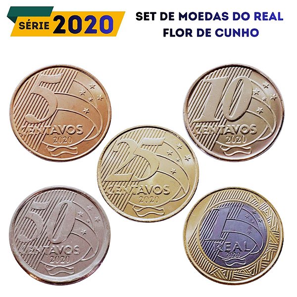 Set de moedas do Real 2020 - Completo - FC