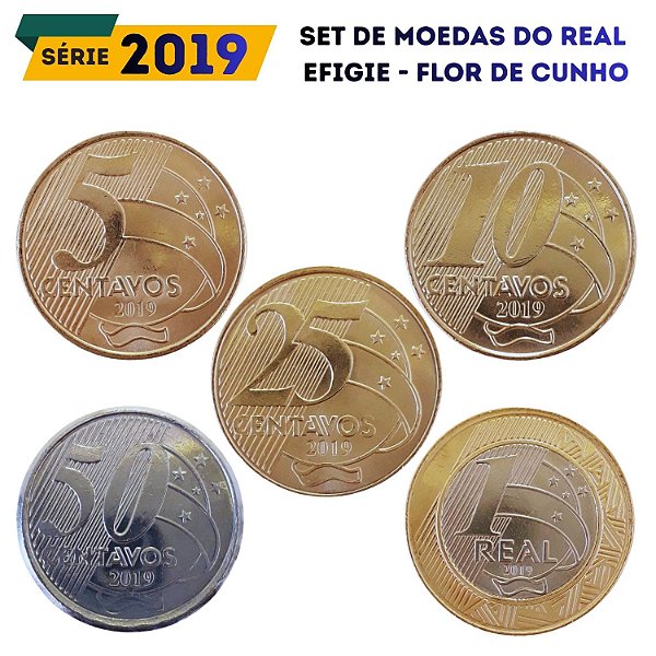 Set de moedas do Real 2019 Efigie - Completo - FC
