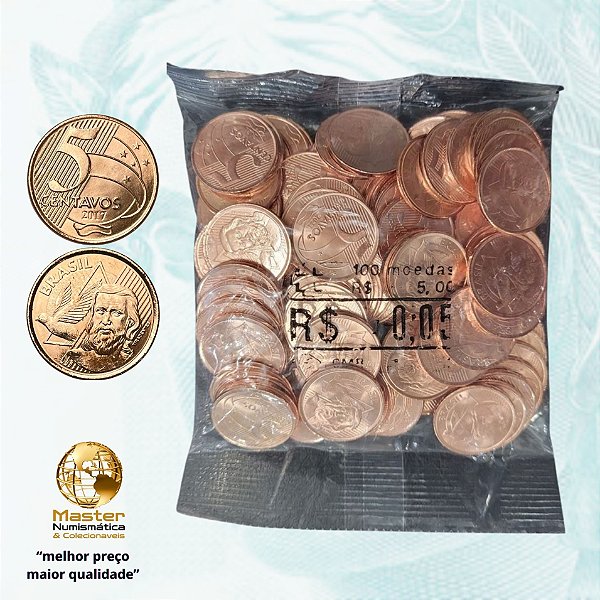 Sachê Lacrado 5 Centavos 2017 - V-483 - 100 Moedas FC