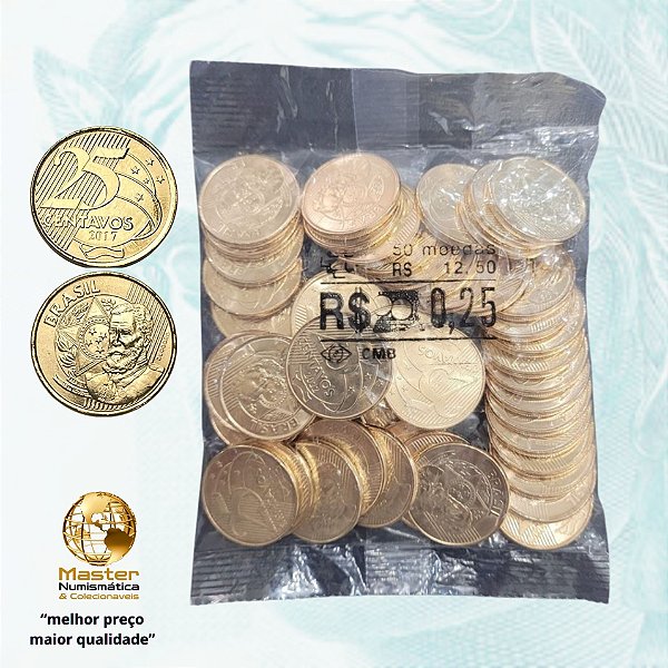 Sachê Lacrado 25 Centavos 2017 - V-537 - 50 Moedas FC
