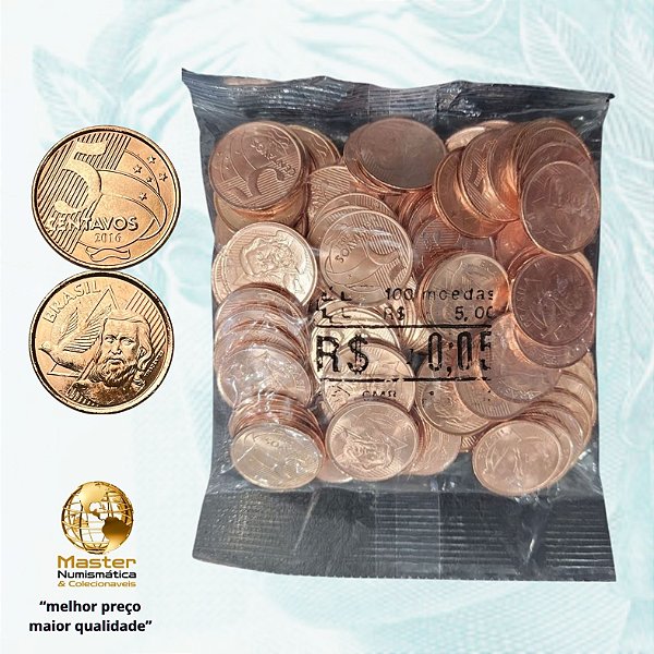 Sachê Lacrado 5 Centavos 2016 - V-482 - 100 Moedas FC