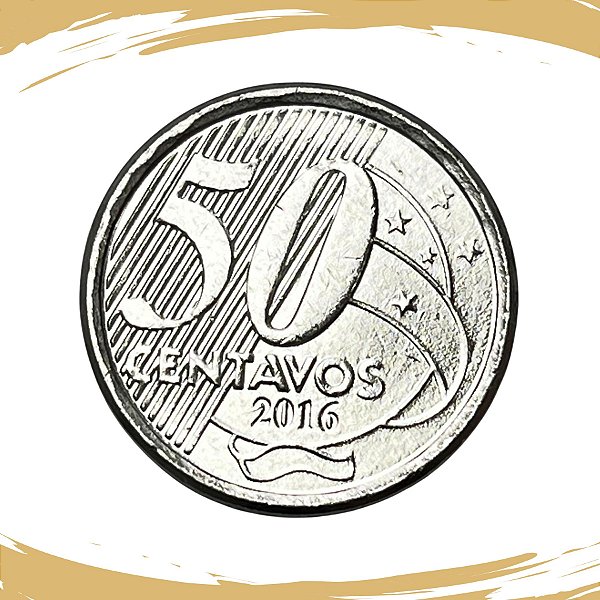 Moeda de 50 Centavos 2016 - V-561 - RARA - FC