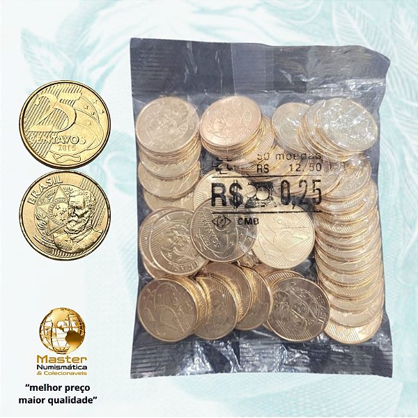 Sachê Lacrado 25 Centavos 2015 - V-535 - 50 Moedas FC