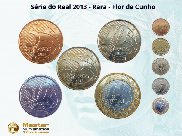 Set de moedas do Real 2013 - Raro - Completo - FC