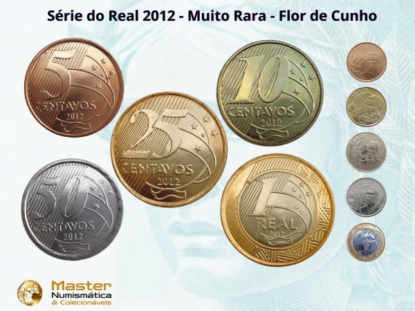 Set de moedas do Real 2012 - Raro - Completo - FC