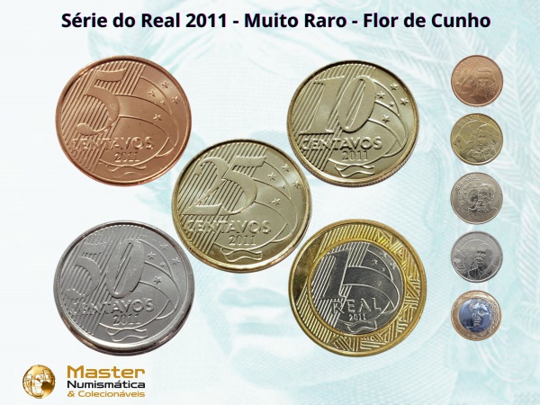 Set de moedas do Real 2011 - Raro - Completo - FC