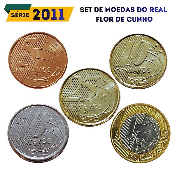 Set de moedas do Real 2011 - Raro - Completo - FC