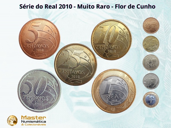 Set de moedas do Real 2010 - Efigie - Raro - Completo - FC