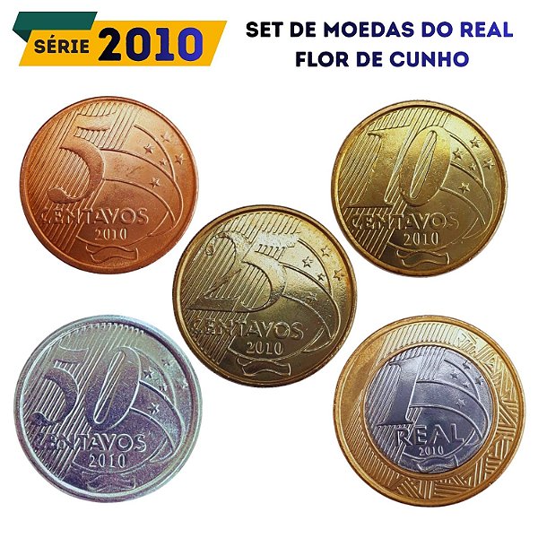 Set de moedas do Real 2010 - Efigie - Raro - Completo - FC