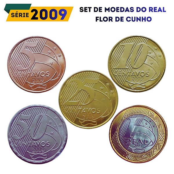 Set de moedas do Real 2009 - Raro - Completo - FC