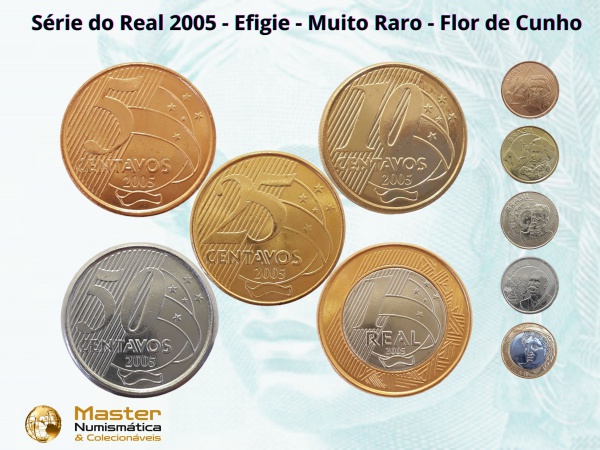 Set de moedas do Real 2005 - Raro - Completo - FC