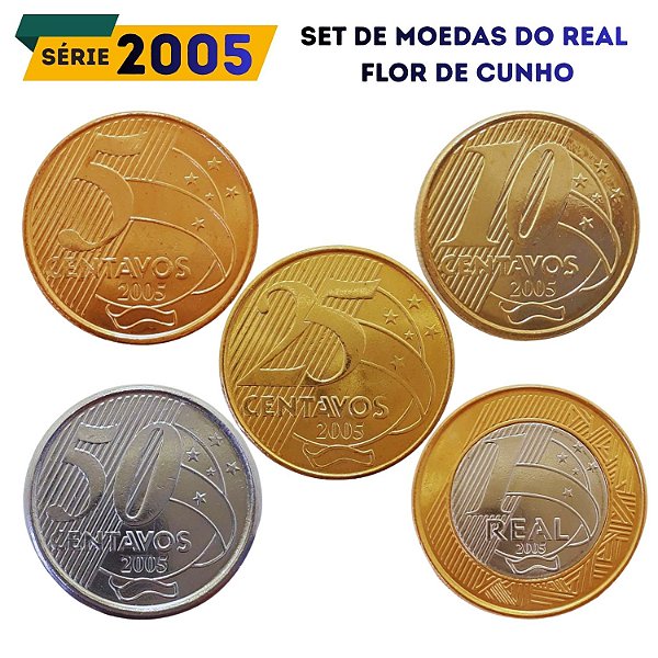 Set de moedas do Real 2005 - Raro - Completo - FC