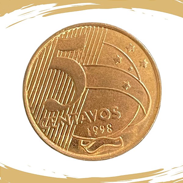 Moeda de 5 Centavos 1998 - RARA - V-464 - FC