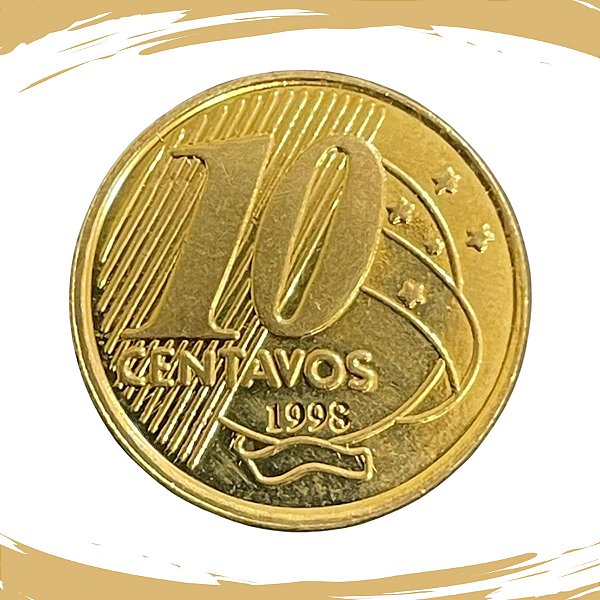 Moeda de 10 Centavos 1998 - RARA - V-491 - FC