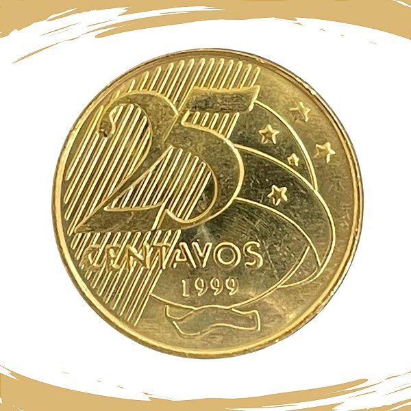Moeda de 25 Centavos 1999 - RARA - V-519 - FC