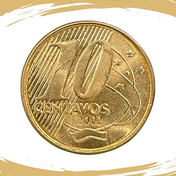 Moeda de 10 Centavos 2002 - RARA - V-495 - FC