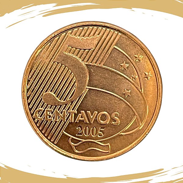 Moeda de 5 Centavos 2005 - RARA - V-471 - FC