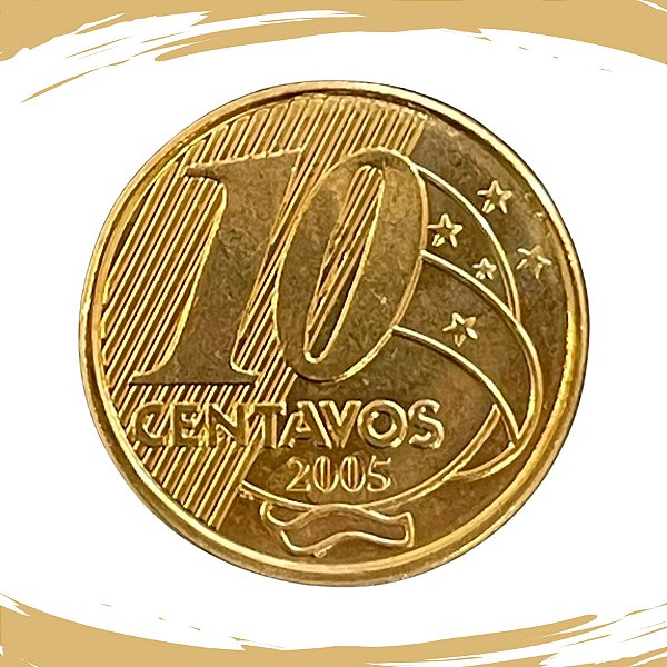Moeda de 10 Centavos 2005 - RARA - V-498 - FC