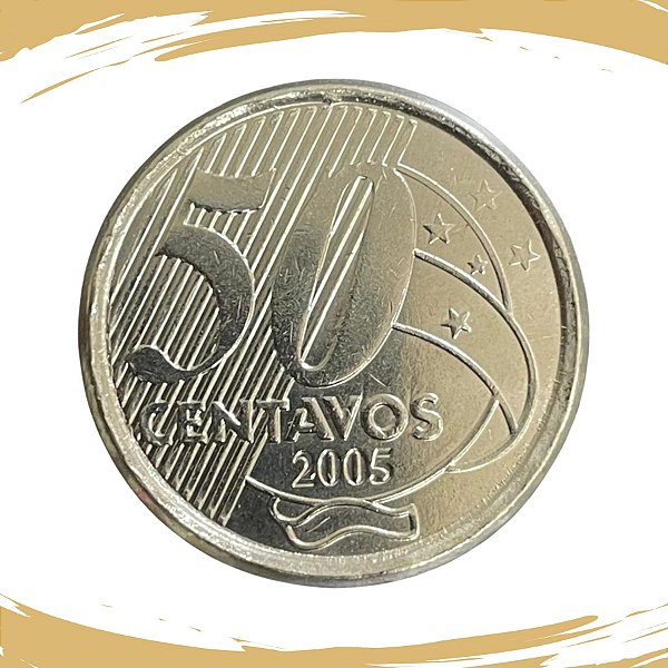 Moeda de 50 Centavos 2005 - RARA - V-550 - FC