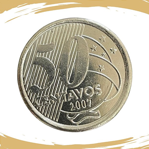Moeda de 50 Centavos 2007 - RARA - V-552 - FC