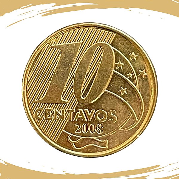 Moeda de 10 Centavos 2008 - RARA - V-501 - FC
