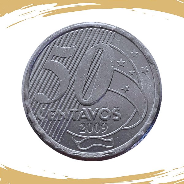 Moeda de 50 Centavos 2009 - RARA - V-554 - FC