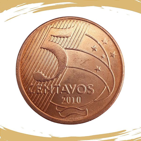 Moeda de 5 Centavos 2010 - RARA - V-476 - FC