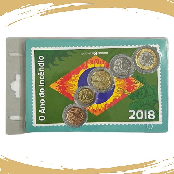 Blister com a Série de Moedas Real 2018 - FC - Edição Temática