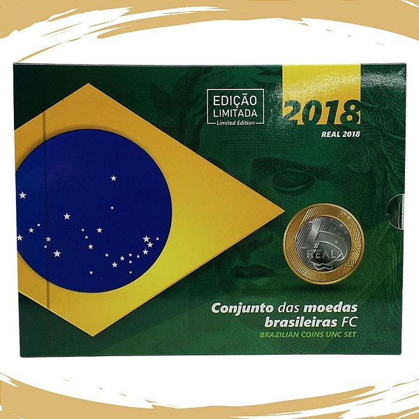 Blister com 5 Moedas Real 2018 FC - Edição Limitada