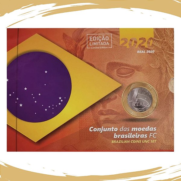 Blister com 5 Moedas Real 2020 - FC - Edição Limitada
