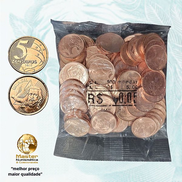 Sachê Lacrado 5 Centavos 2018 - V-484 - 100 Moedas FC