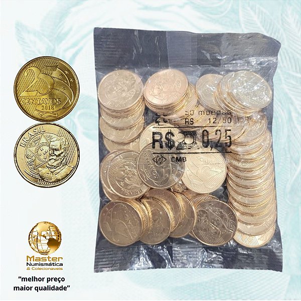 Sachê Lacrado 25 Centavos 2018 - V-538 - 50 Moedas FC