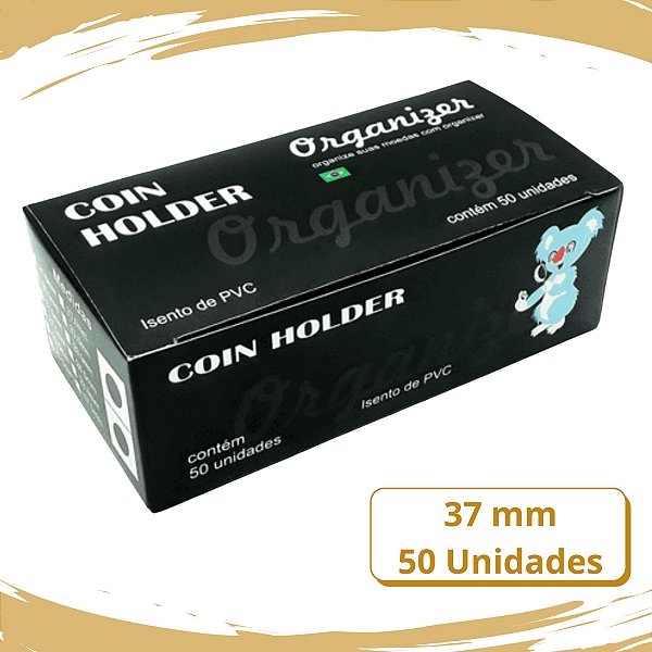 Coin Holders para Moedas 37mm - Cx 50 Und - Organizer