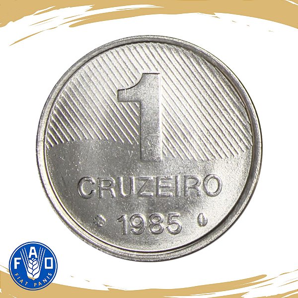 Moeda de 1 Cruzeiro 1985 - V-348 - FAO - FC