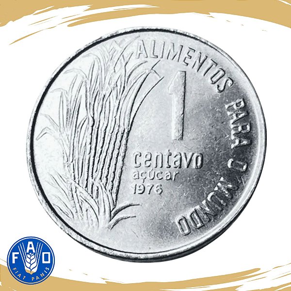 Moeda de 1 Centavo FAO 1976 - V-326 - RARA - FC