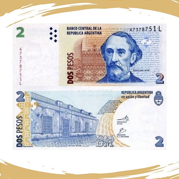 Cédula da Argentina P-352a.7 - 2 Pesos 2013 - FE
